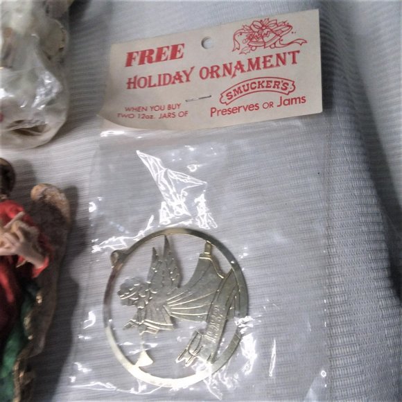 Christmas Tree Ornament Lot Angels Light Up Crystal Some VTG NEW Holiday Deco - Picture 4 of 6